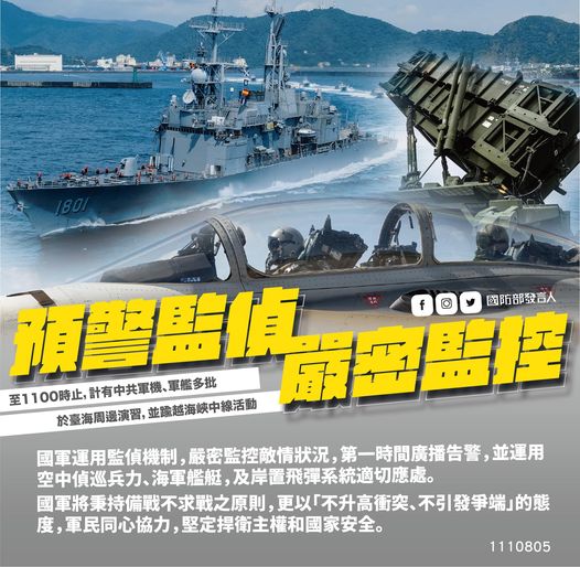 Read more about the article 中共軍機艦跨越海峽中線　我軍廣播警告「預備飛彈應對！」